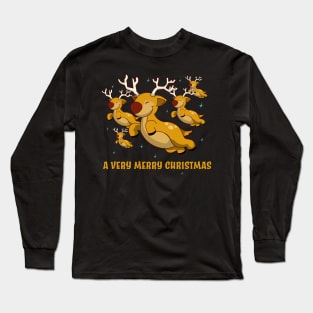 Bunch of Flying Reindeers Long Sleeve T-Shirt